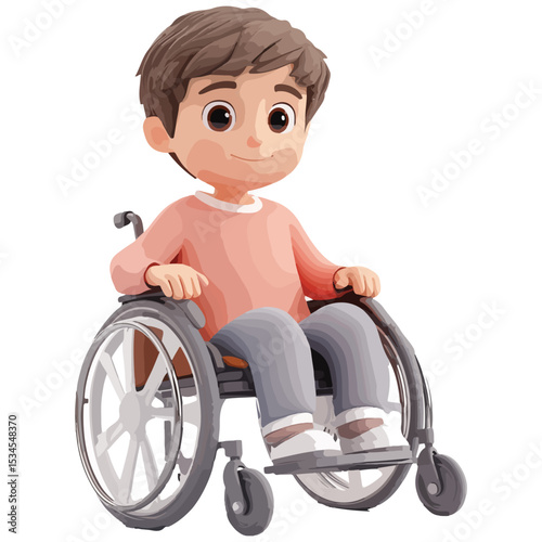 disabled boy in wheelchair