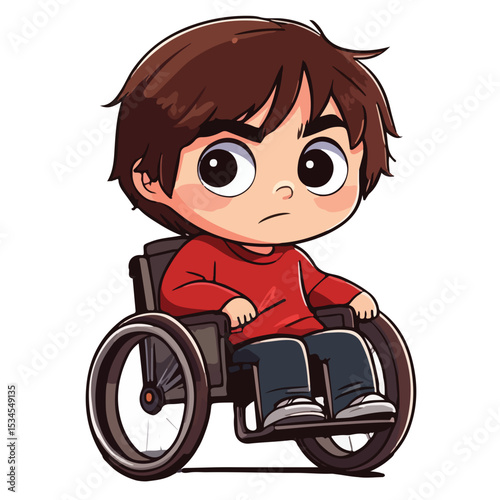 disabled boy in wheelchair