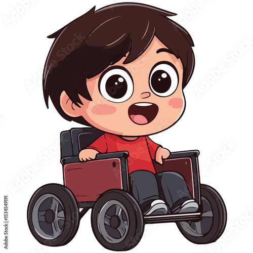 disabled boy in wheelchair