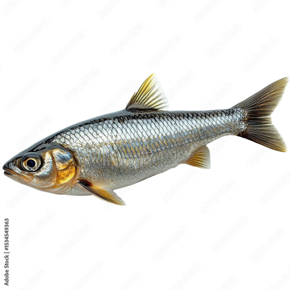 Fototapeta premium Gizzard Shad isolated on transparent background.