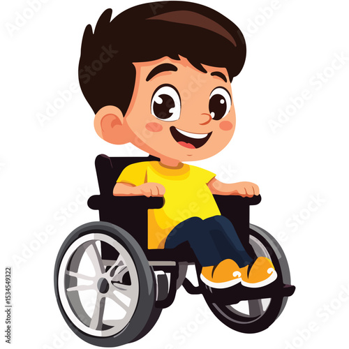 disabled boy in wheelchair