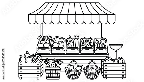 Cartoon vector illustration of a restaurant, cafe, or kitchen interior design with furniture, a table, and a chair, ideal for a shop window or home decoration