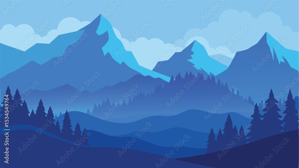 Naklejka premium mountain landscape in the mountains