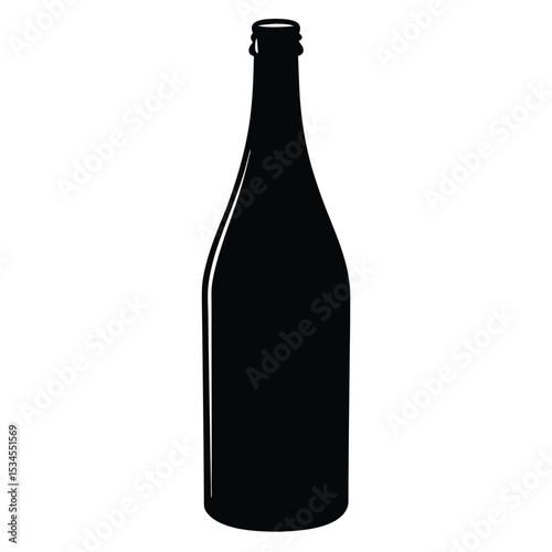 wine bottle isolated on white