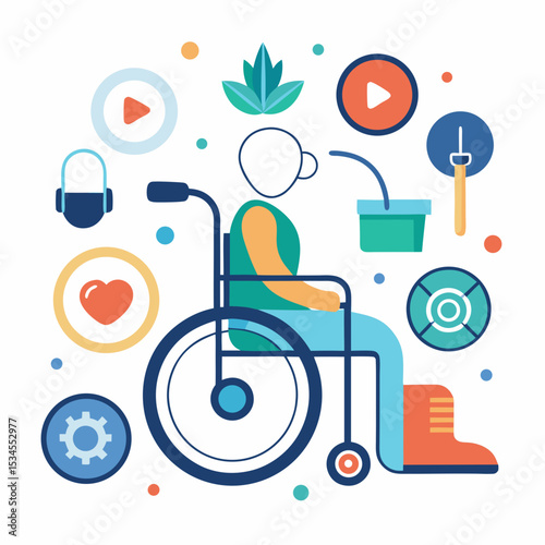 International Day of Persons with Disabilities Vector with Accessibility Symbols on White Background