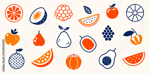 A vibrant, seamless vector pattern illustration featuring colorful Easter eggs and sweet fruit designs