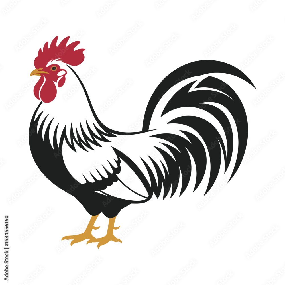 Fototapeta premium Rooster isolated on white background