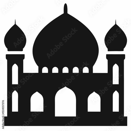 Silhouette of a mosque