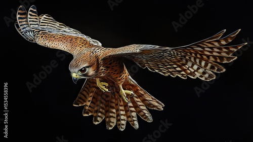 A high-speed close-up of a kestrel hovering mid-air