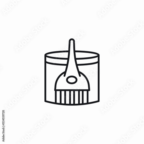 hair dye tools icon sign vector