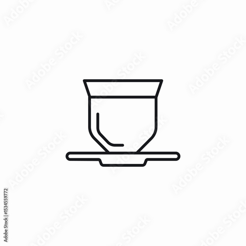 glass cup plate icon sign vector