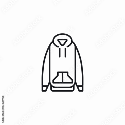 kangaroo pocket hoodie icon sign vector