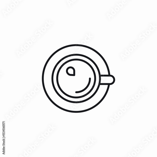 latte coffee icon sign vector