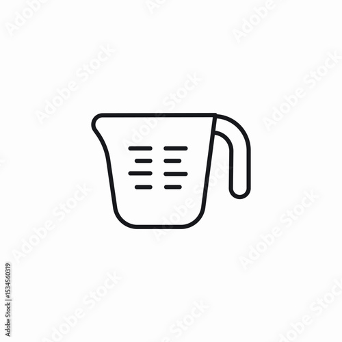measuring cup icon sign vector