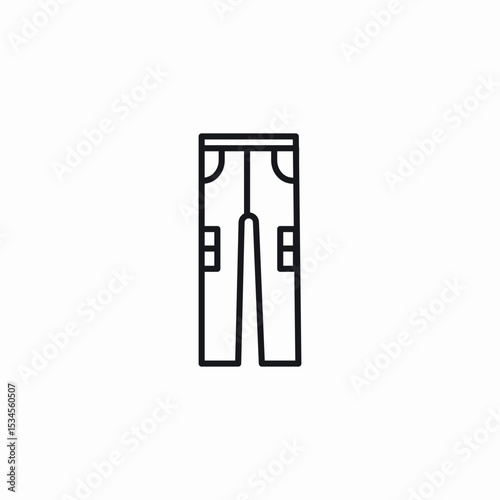 pocket jeans icon sign vector