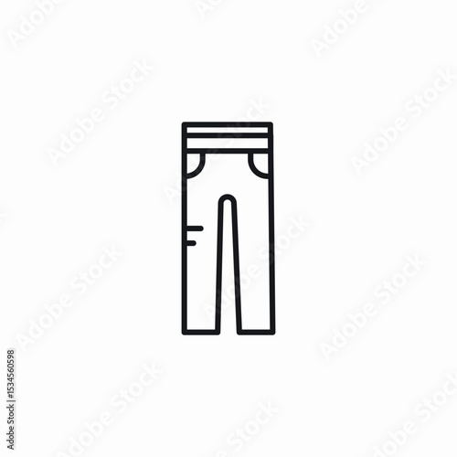ripped jeans icon sign vector