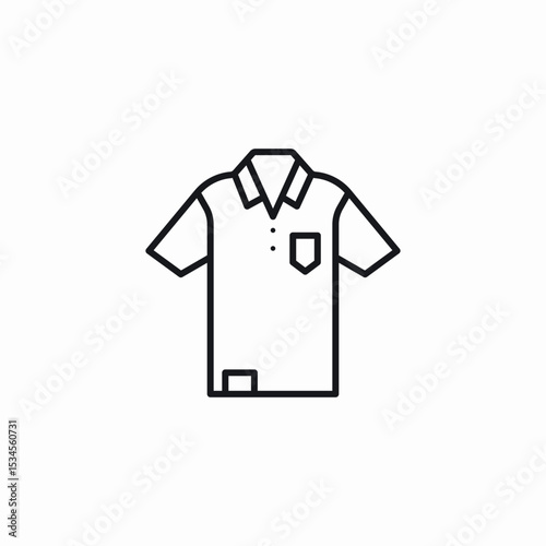 side pocketed shirt icon sign vector