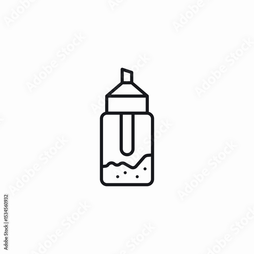 sugar bottle icon sign vector