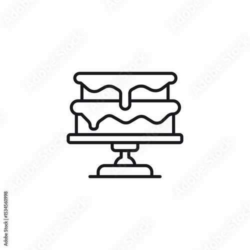 syrup cake icon sign vector