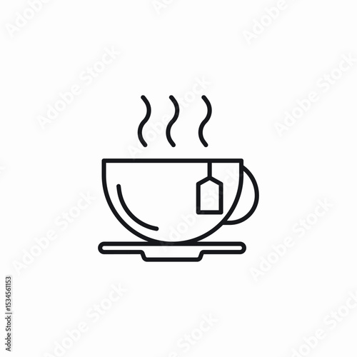 tea cup icon sign vector