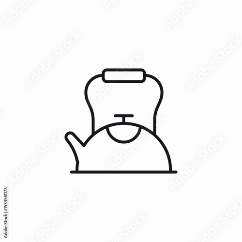 tea pot handle icon sign vector