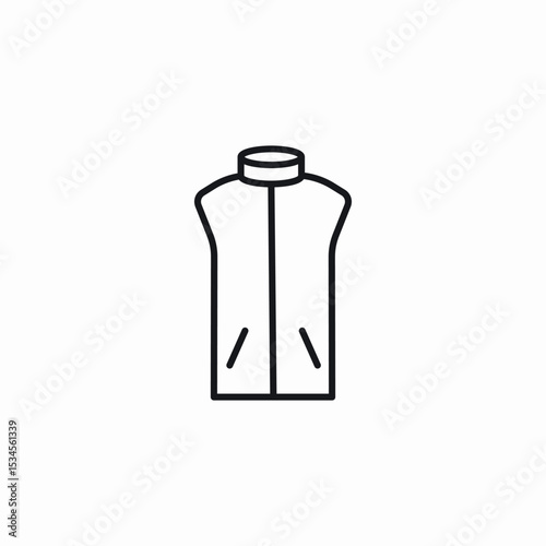zip vest icon sign vector