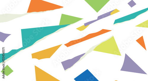 Abstract colorful geometric shapes vector with triangles and polygons in multiple colors 