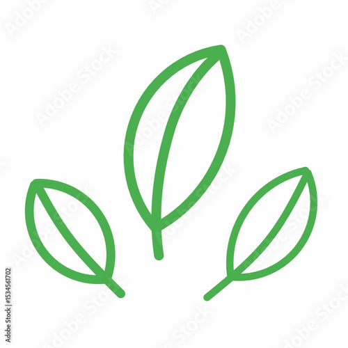 green leaf symbol vector
