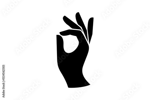 Ok hand gesture fine symbol agreement approval sign