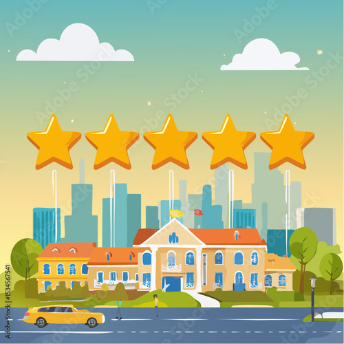 5 stars rating feedback, customer satisfaction, comment or giving product review, best reputation or ranking, assessment, excellent award concept, customer or client giving five stars feedback revie