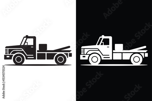 Truck pick up vector icon isolated vector icon illustration on white background.