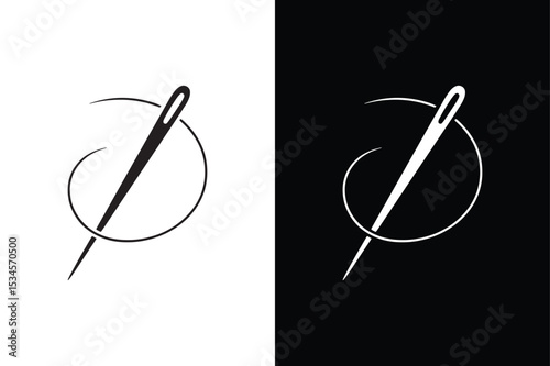 Needle icon vector on White Background ,Vector Art Illustration on white background.
