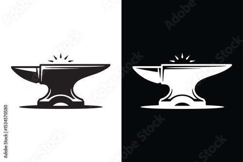 Anvil icon vector on White Background ,Vector Art Illustration on white background.