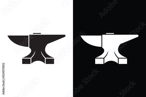 Anvil icon vector on White Background ,Vector Art Illustration on white background.