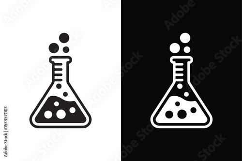 Laboratory Experiment icon vector on White Background ,Vector Art Illustration on white background.