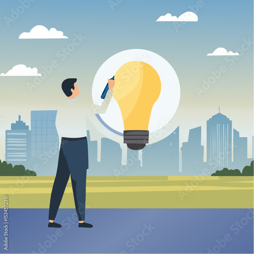 Highlight important note, serious essential word in highlight circle or underline, marked critical, vital or significant, spotlight attention concept, businessman highlight pen circle important not