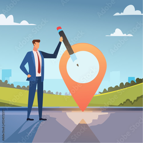 Highlight important note, serious essential word in highlight circle or underline, marked critical, vital or significant, spotlight attention concept, businessman highlight pen circle important not