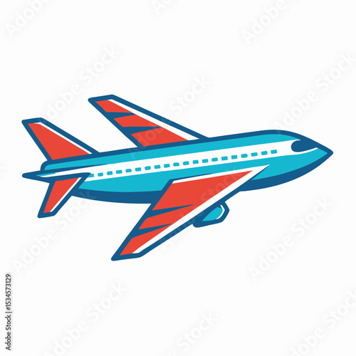 Modern Airplane Vector on White Background for International Civil Aviation Day