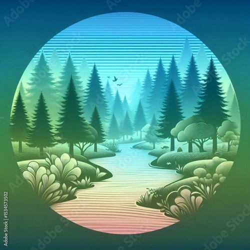 Serene Forest Landscape