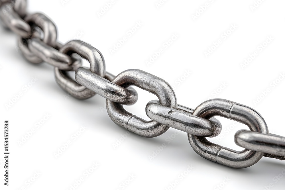 Fototapeta premium metal chain isolated on white