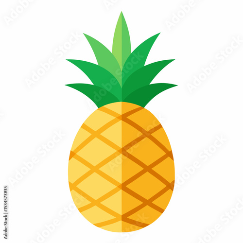 Flat Pineapple Vector Design