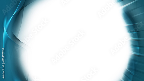 Abstract blue teal wavy lines design element with transparent background for designs