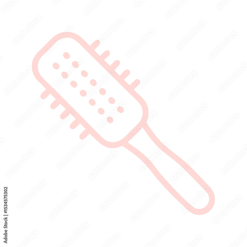 Elegant hairbrush silhouette design for beauty and personal care inspiration