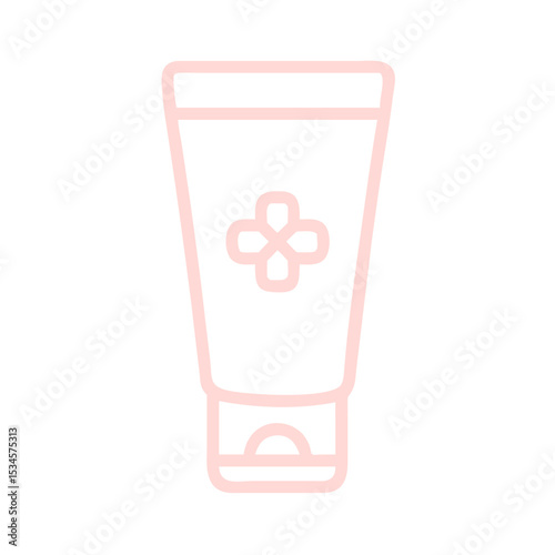 Nourishing foot cream tube with medical cross symbol for healthy skin care regimen and repair