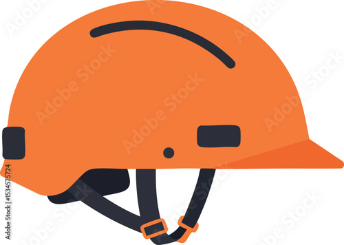 Wallpaper Mural Safety Helmet Protective Hard Hat Construction Headgear Orange Vector Illustration  Torontodigital.ca
