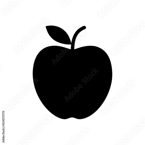 Apple Icon Vector Flat and Clean Isolated Illustration