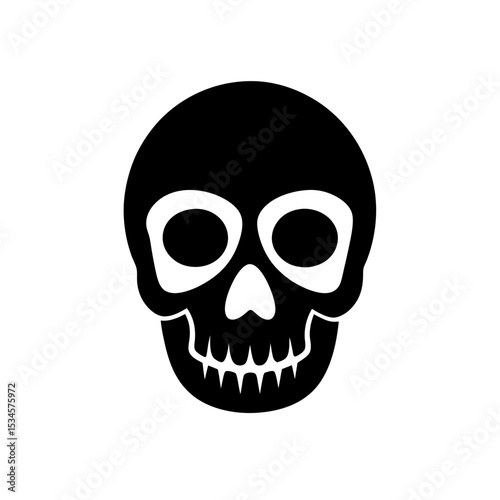 Skull Icon Vector with Flat Clean Isolated Design