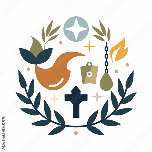 Remembrance and Dignity Symbol Vector for Genocide Victims Memorial
