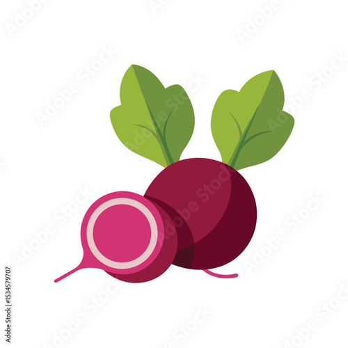 Vibrant Beetroot Illustration Fresh, Healthy, and Delicious Root Vegetable