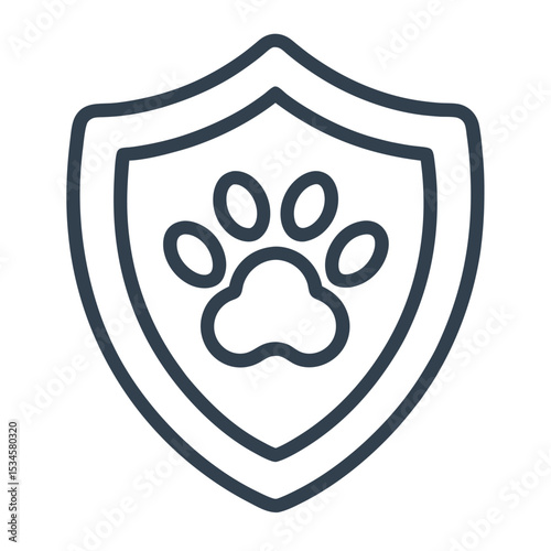 Flat line icon of an animal symbolising wildlife conservation. Perfect for eco projects, nature apps, awareness campaigns, and environmental protection graphics.

